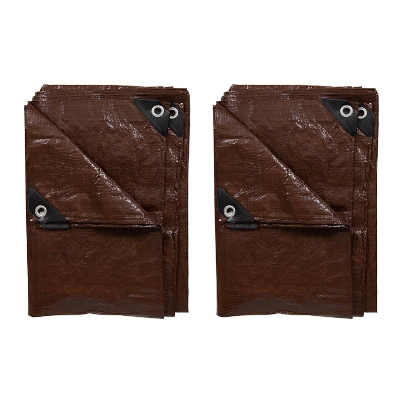 Stansport Light-Duty Rip-Stop Tarp 5' x 7' - Brown (U-57) - Image 1
